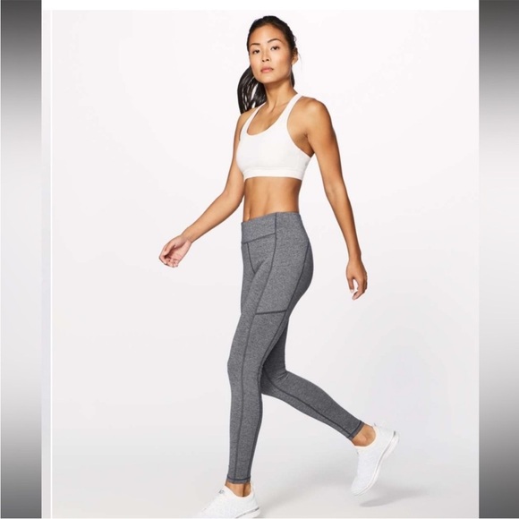 lululemon athletica Pants - Lululemon Speed Up Tight *28" Size 4 Heathered Black